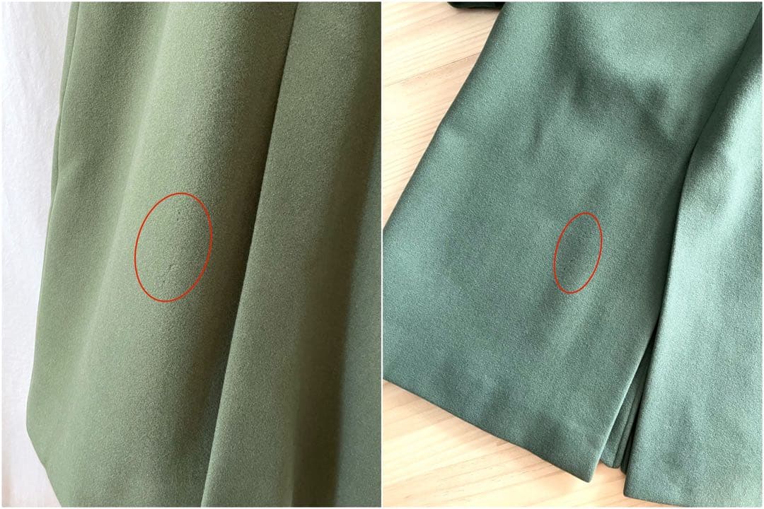 leur logette タスマニア ウールコート 1 M モスグリーン