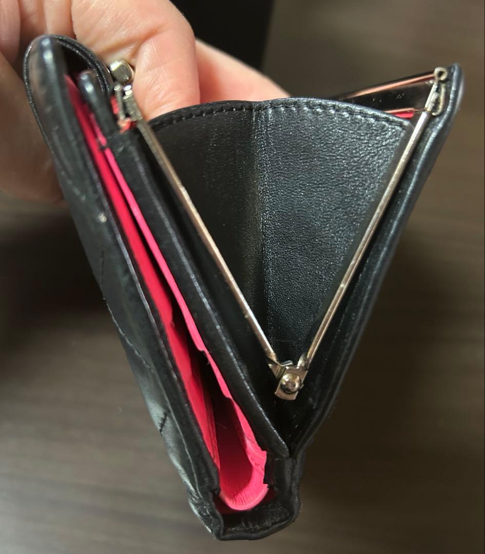 シャネル　二つ折り財布　カンボンライン　【おまけ付き　エルメスのりぼん】