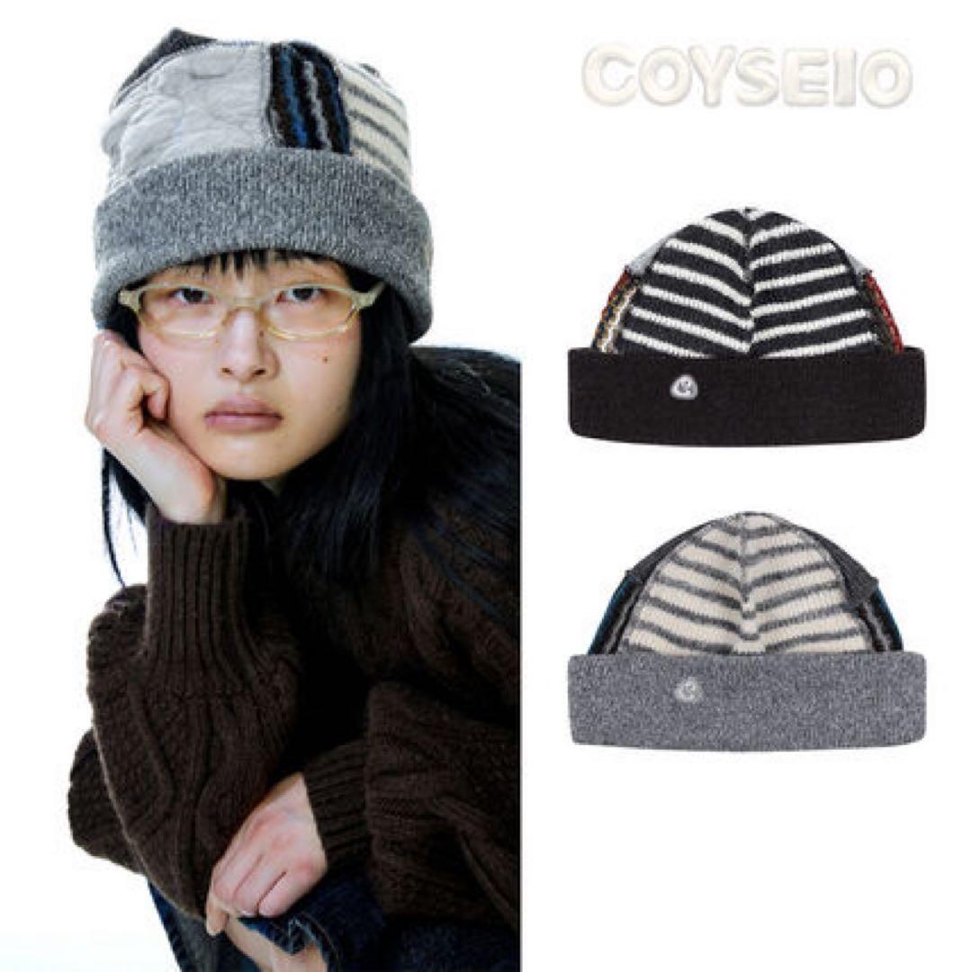 COYSEIO PATCHWORK BEANIE グレー