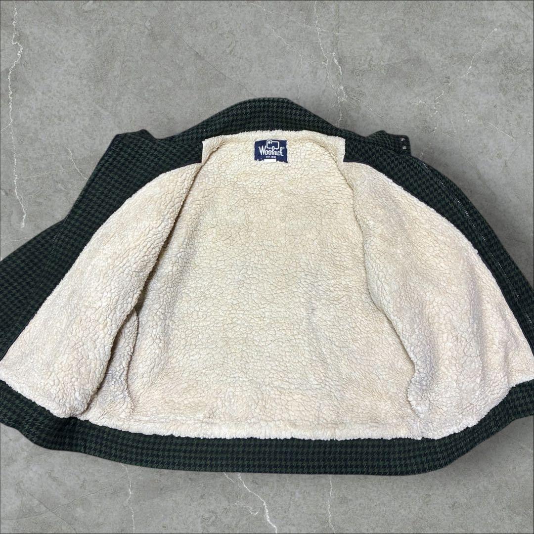 80’s Woolrich ウールハリントンジャケット USA製 短丈 裏ボア