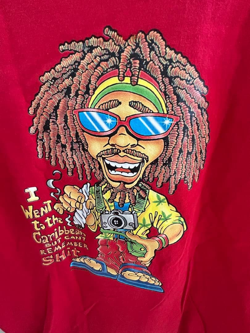 ヴィンテージTシャツ古着　レッド Sサイズ　レゲエ　値下げ