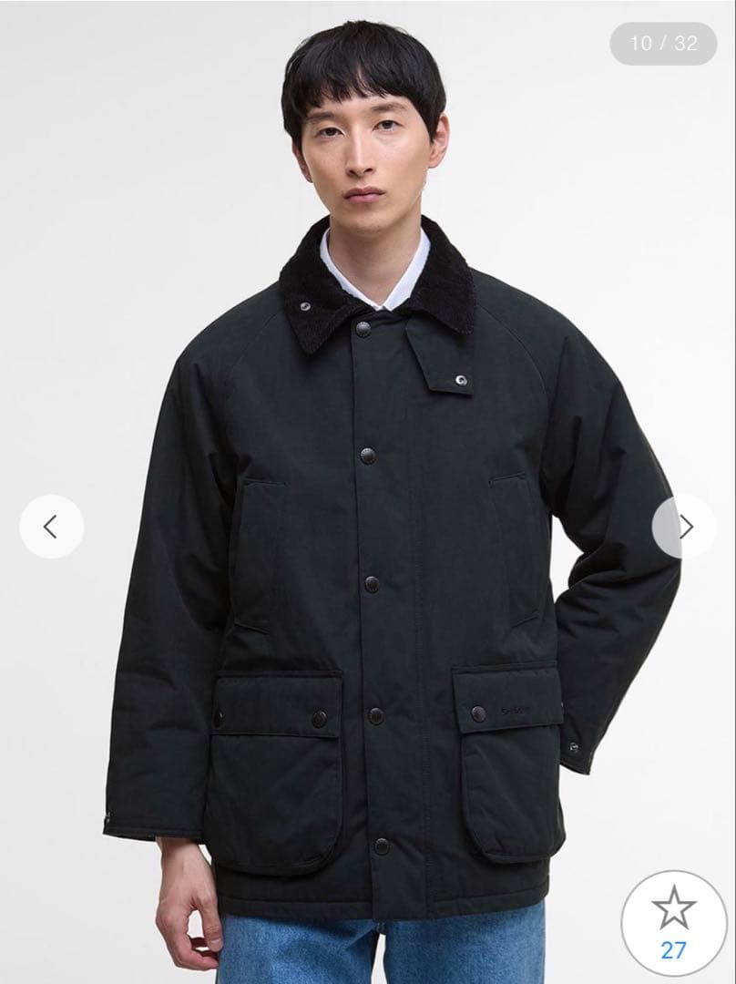 BARBOUR バブアー 【BEDALE ビデイル】中綿ジャケット ピーチスキン