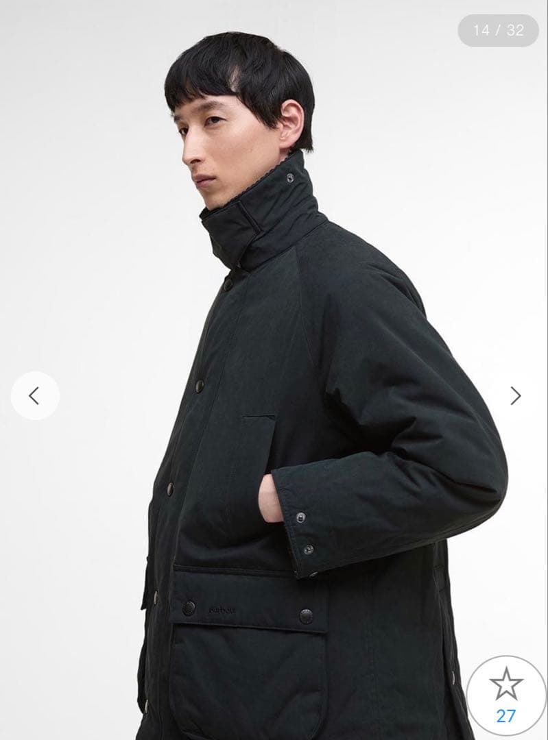 BARBOUR バブアー 【BEDALE ビデイル】中綿ジャケット ピーチスキン