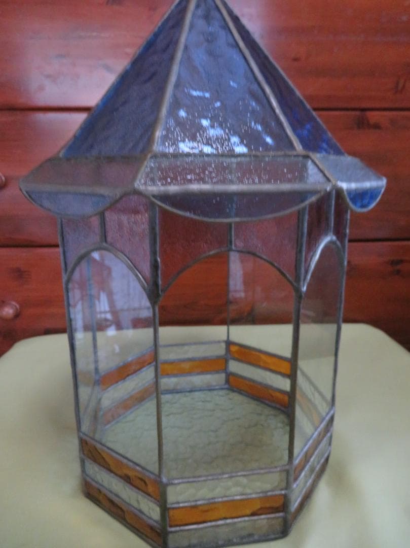 ◆ステンドグラス　テラリウム（　約23cm×約40cm）◆