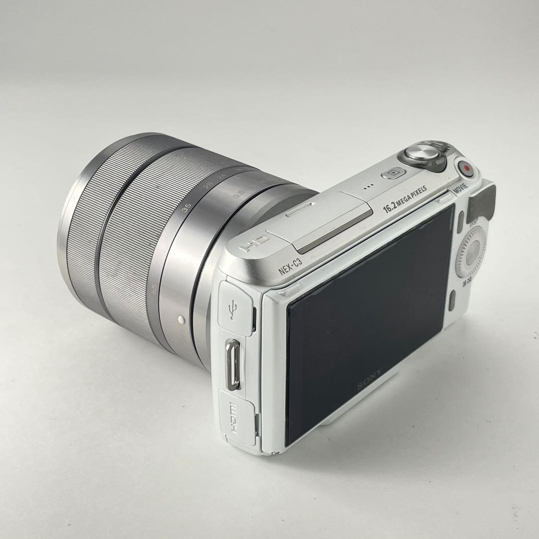 【国際版・返品保証】Sony NEX-C3 ホワイト レンズキット