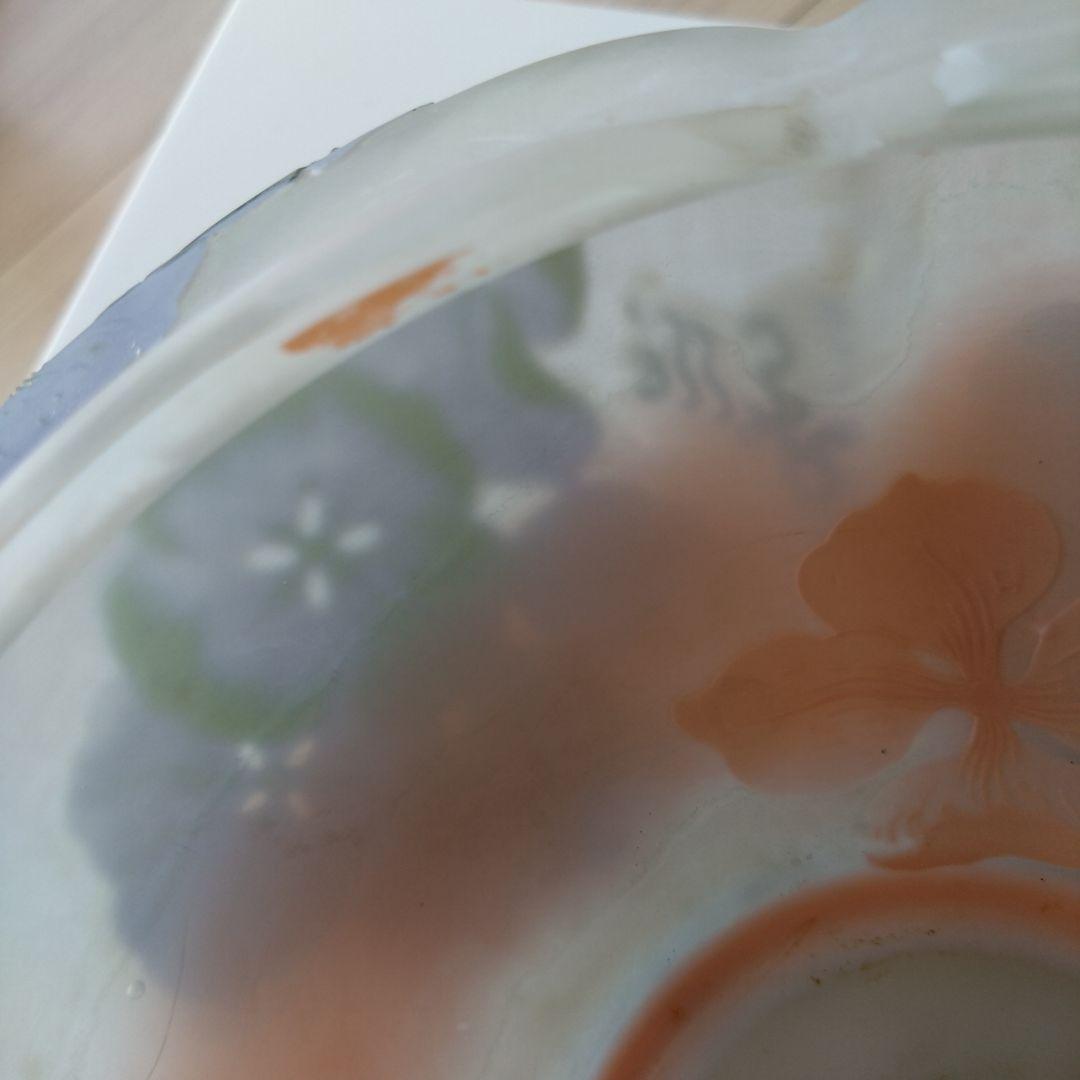 ガレ　紫陽花文平花器　エミール・ガレ　アールヌーボー　アジサイ