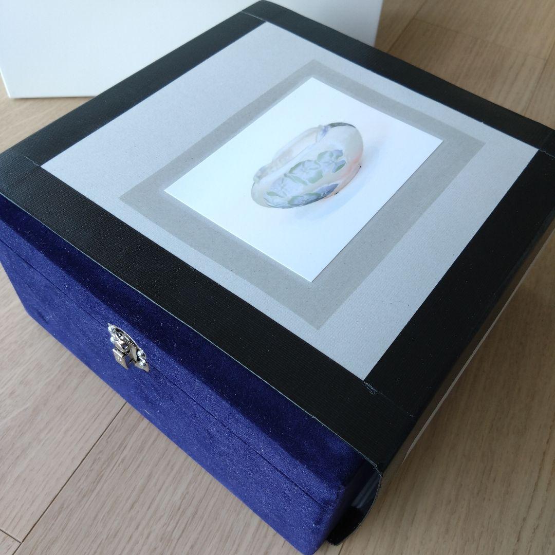 ガレ　紫陽花文平花器　エミール・ガレ　アールヌーボー　アジサイ