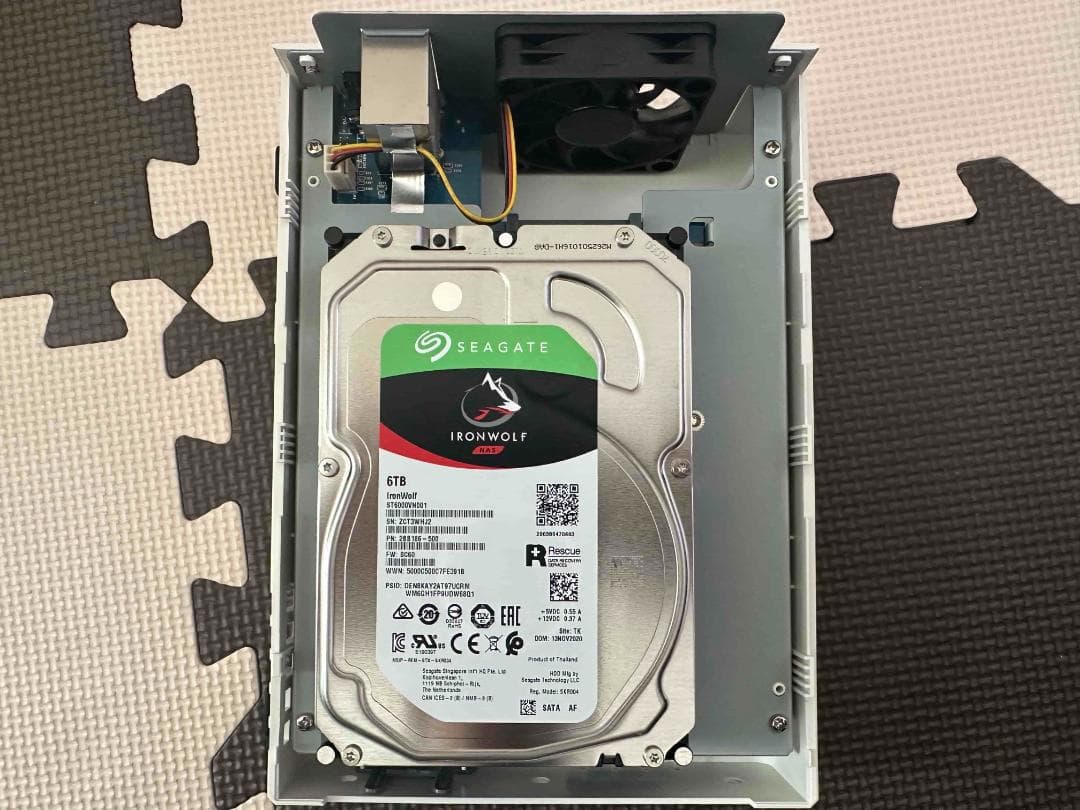 Synology DS120j NAS(6TB)、外付けHDD(6TB)