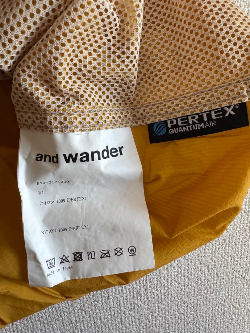 ◆美品◆and wander / pertex wind T