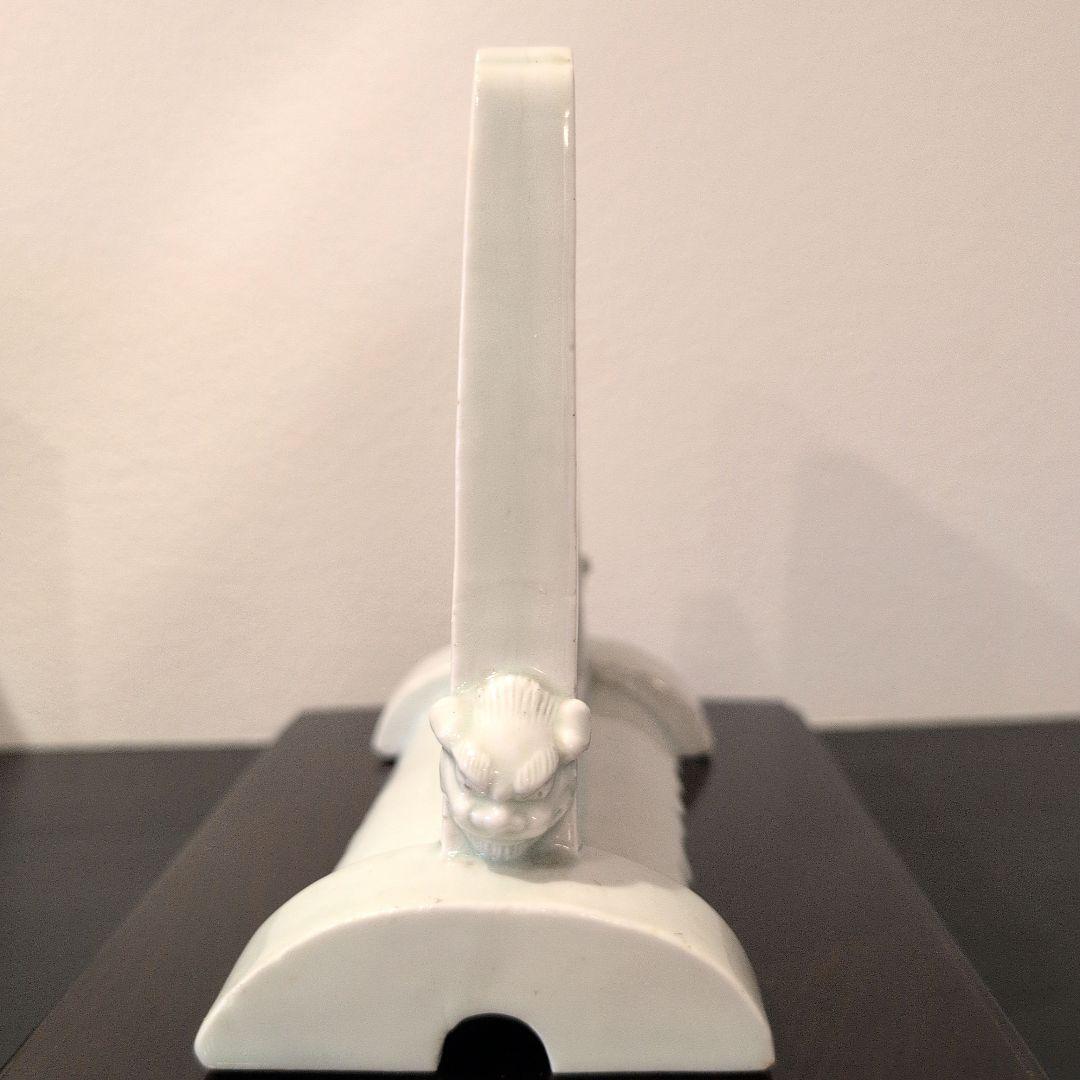 硯屏 染付 山水図 伊万里焼？ 平戸焼？　合わせ箱