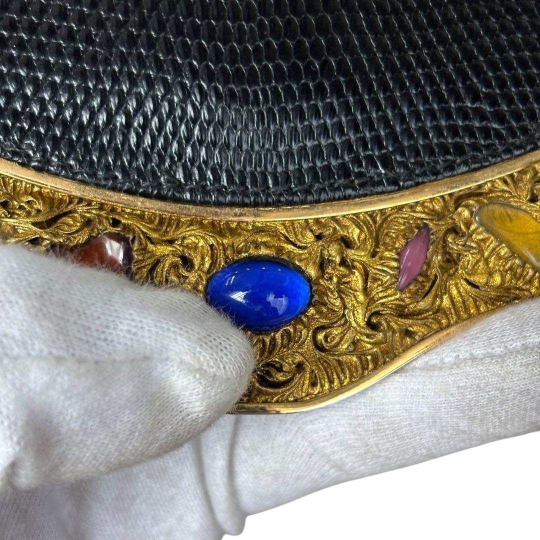 濱野　ハマノ　チェーンバッグ　クラッチバッグ　2way サンピエトロ　リザード