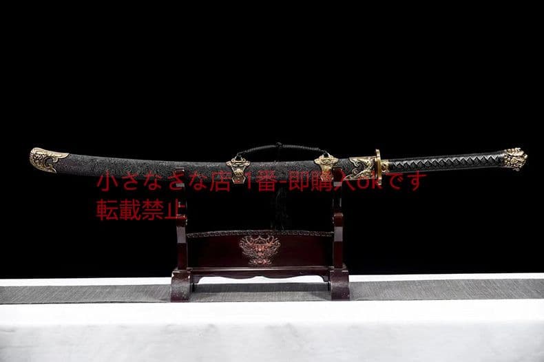 春の河東獅子のほえる刺繍をする 古兵器 武具　刀装具　日本刀　模造刀 居合刀