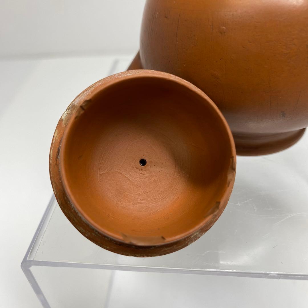 中国清時代　惠孟臣　朱泥急須　幅約10.2㎝　トヒサ　東さ7-0609☆2F