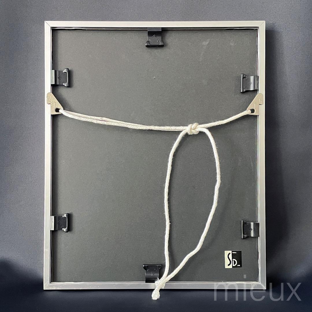 上野山エイシ「父と子」エッチング 額付 サイン入り 中古 汚れあり