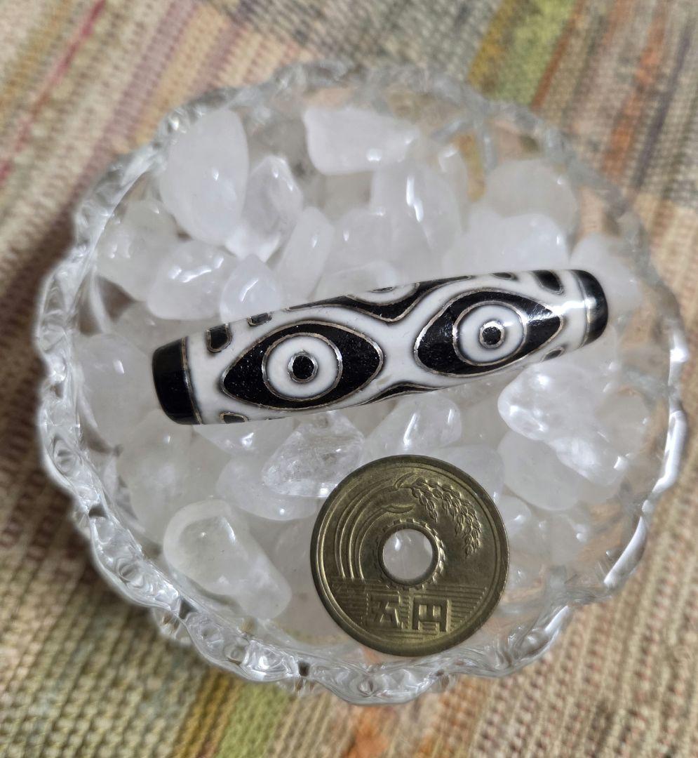 057 天珠　龍眼銀線天珠　　龍六眼　　　dzibeads！