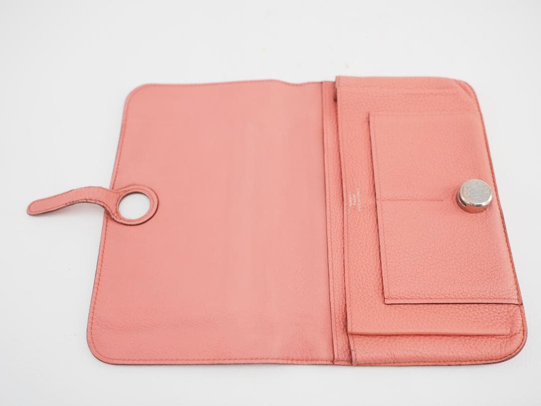 セール　2016年　HERMES エルメス ドゴンGM 財布 二つ折り ピンク