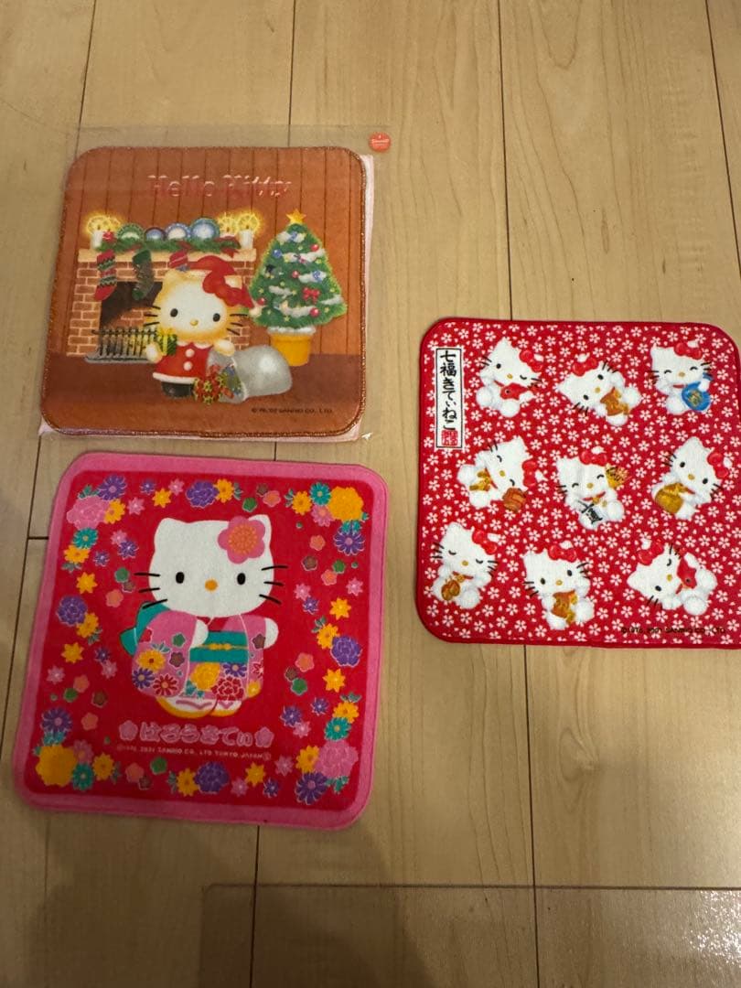 ハローキティ タオルセット 89枚+キティキーホルダー・シャーペン・ボックス2個