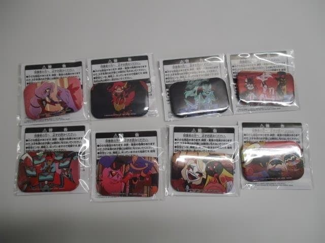 【未開封品】ハズビンホテルへようこそ　スクエア缶バッジ　８点まとめ