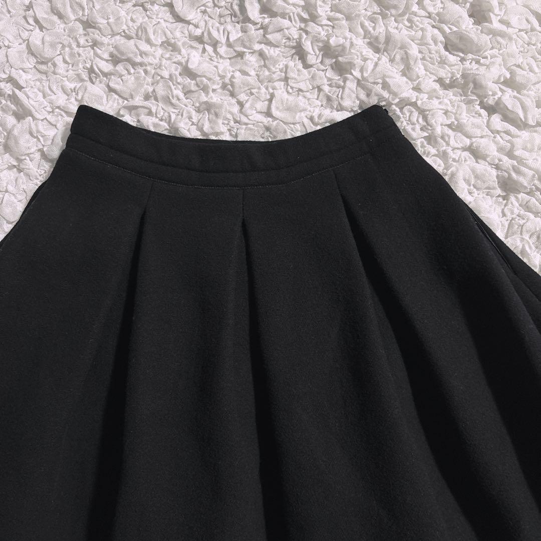 MIUMIU ミュウミュウ ボリューム フレアスカート ヴァージンウール Y2K