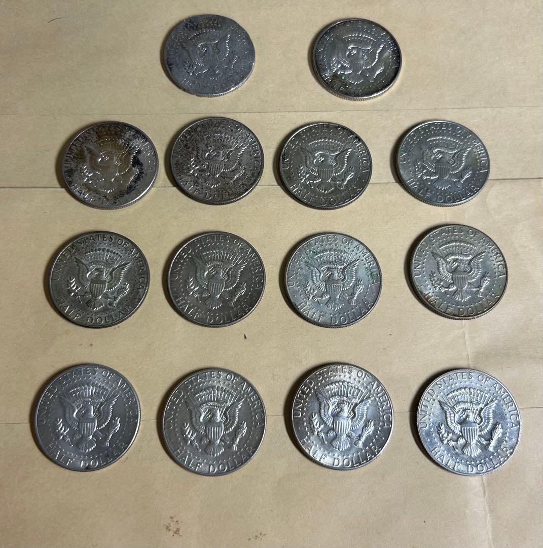 ケネディハーフダラー銀貨 14枚セット sv400 アメリカ 本物保証