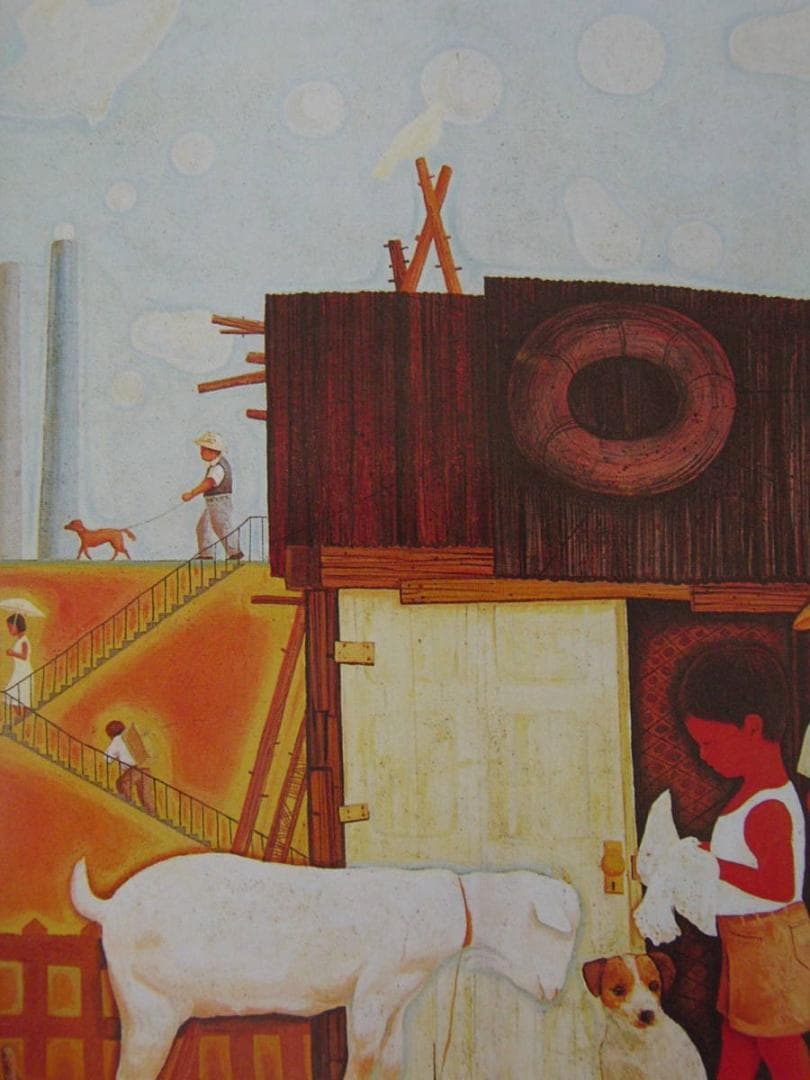 有田巧、【鳥寄雲】、希少な額装用画集より、新品額装付、状態良好