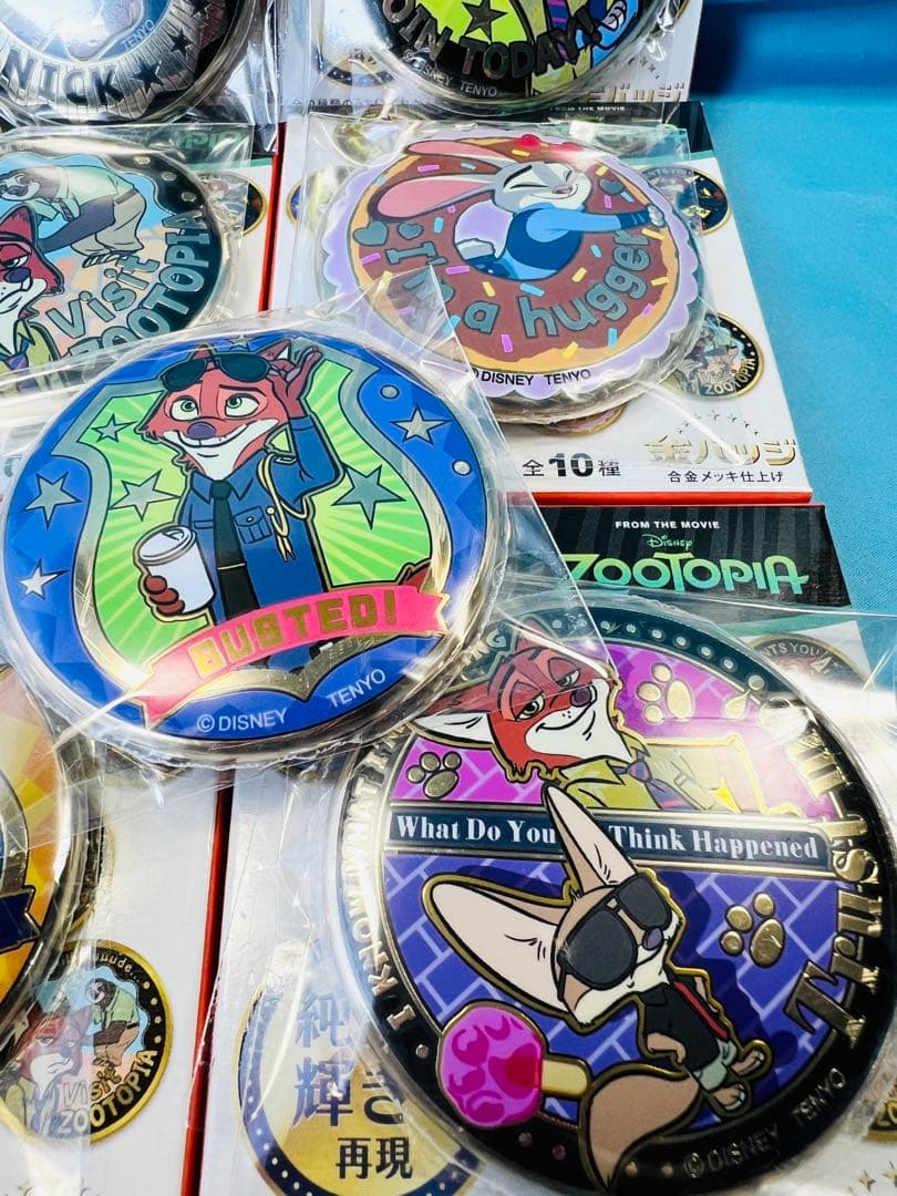 ズートピア 金バッジセット 全10種新品未開封品