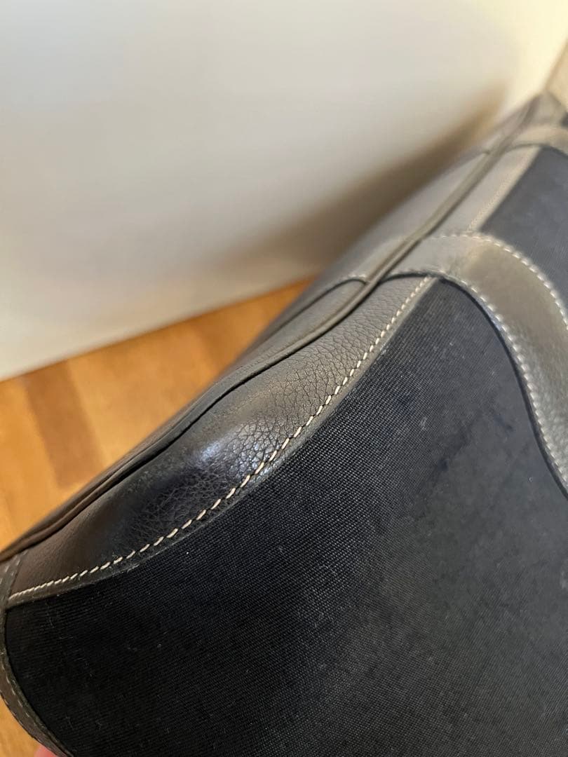 HERMES エルメス ガーデンパーティ PM ブラック トワル トートバッグ