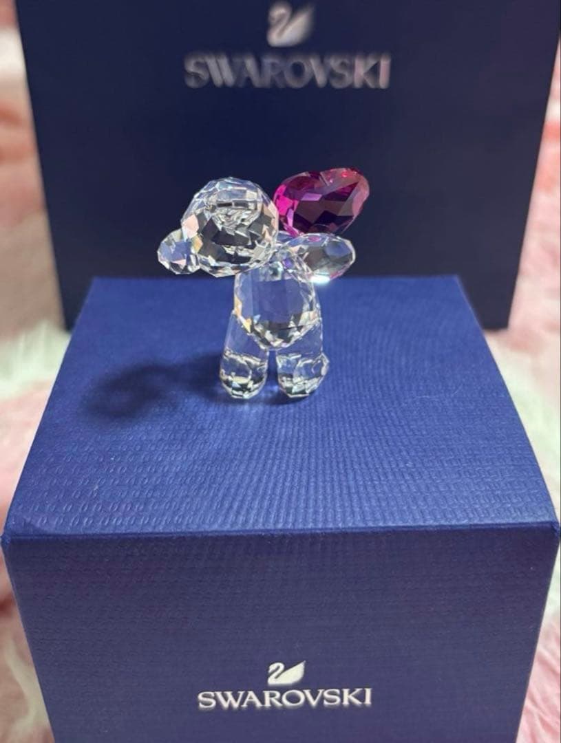 スワロフスキー　クリスタルベア ハート付き