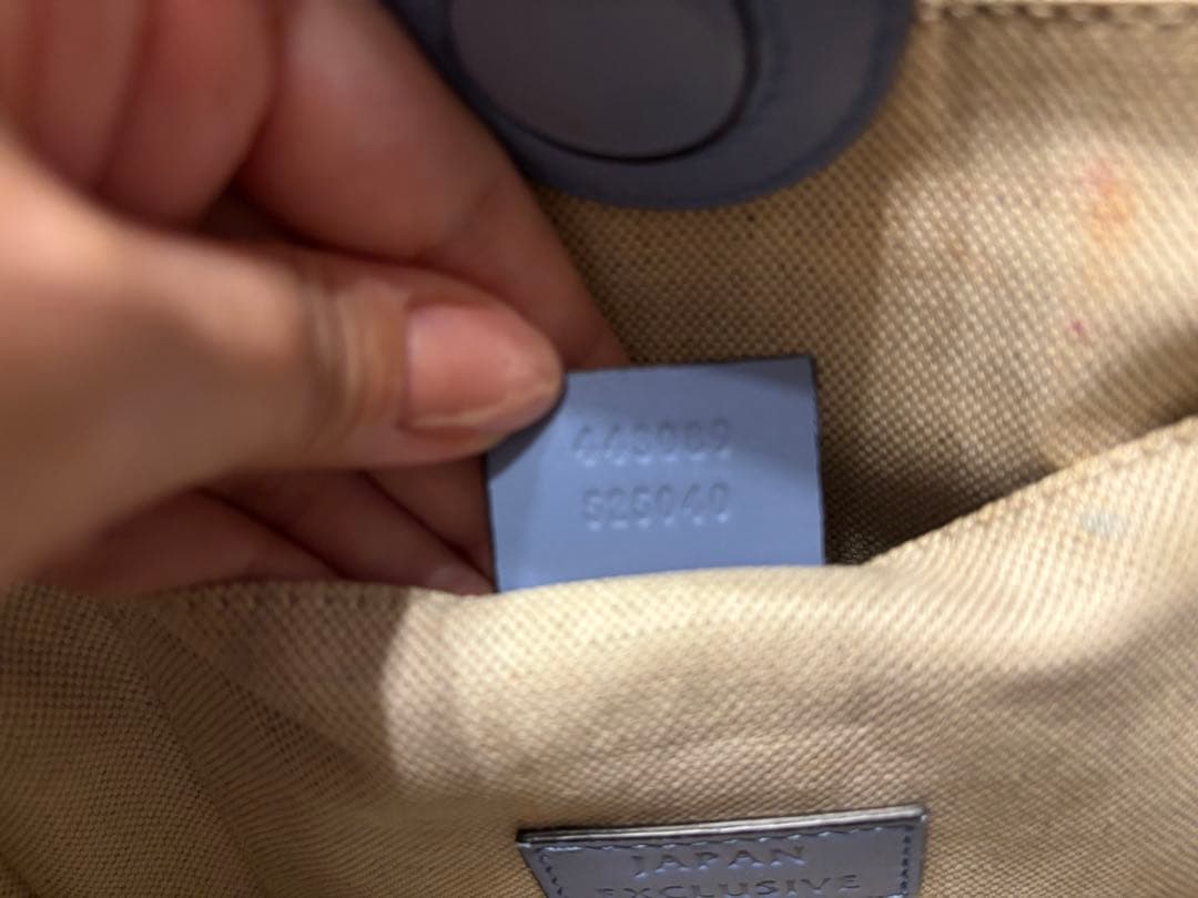 GUCCI リボン付きライトブルーハンドバッグ 日本限定