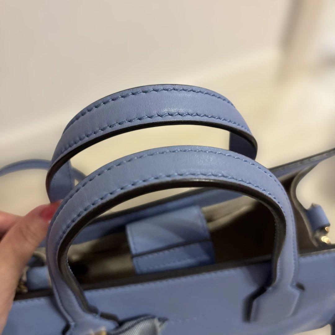 GUCCI リボン付きライトブルーハンドバッグ 日本限定