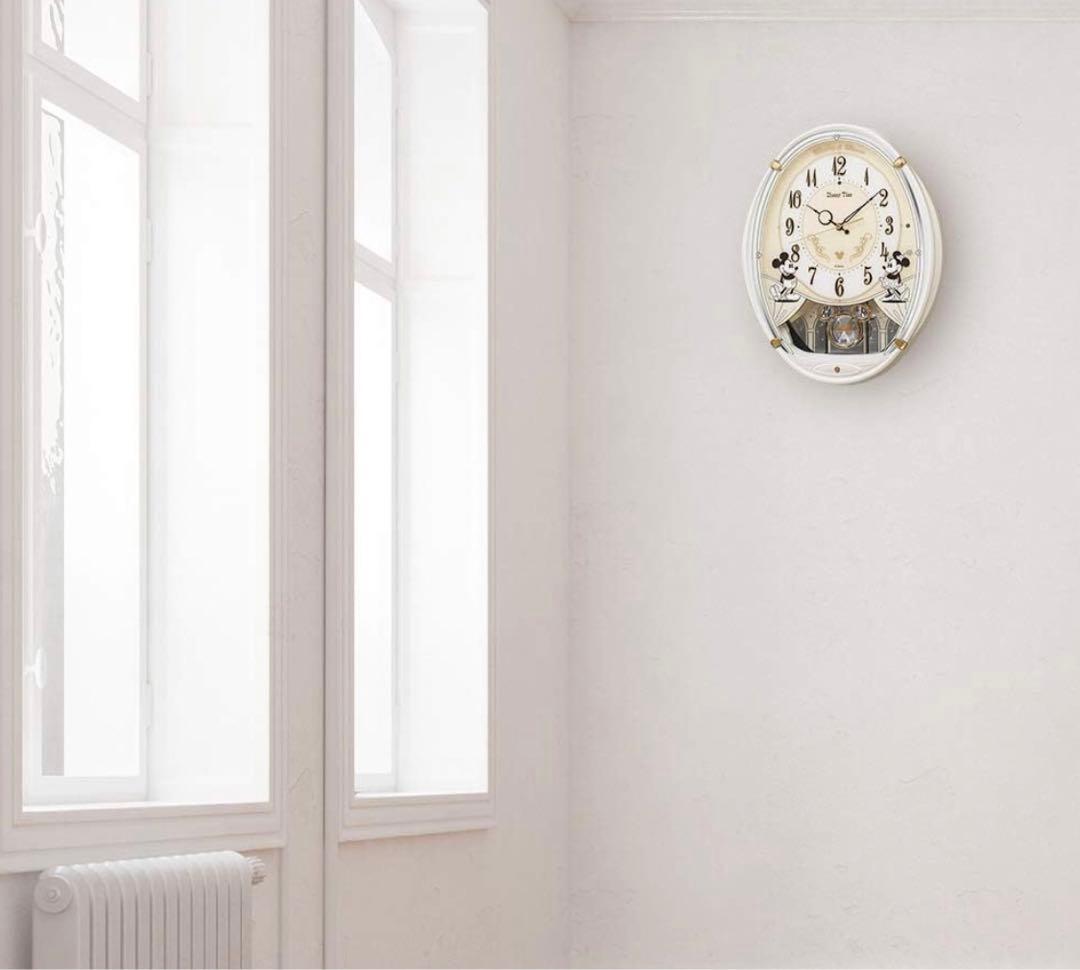 ⭐︎さぼ⭐︎新品未使用セイコーディズニー電波掛け時計6曲メロディー白