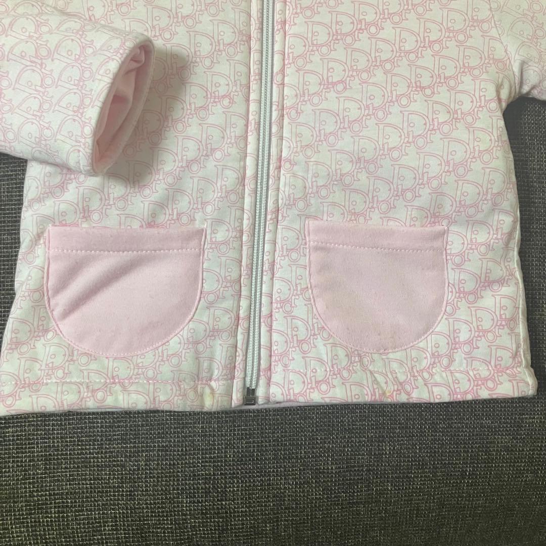 baby Dior ピンク モノグラム 厚手のパーカー