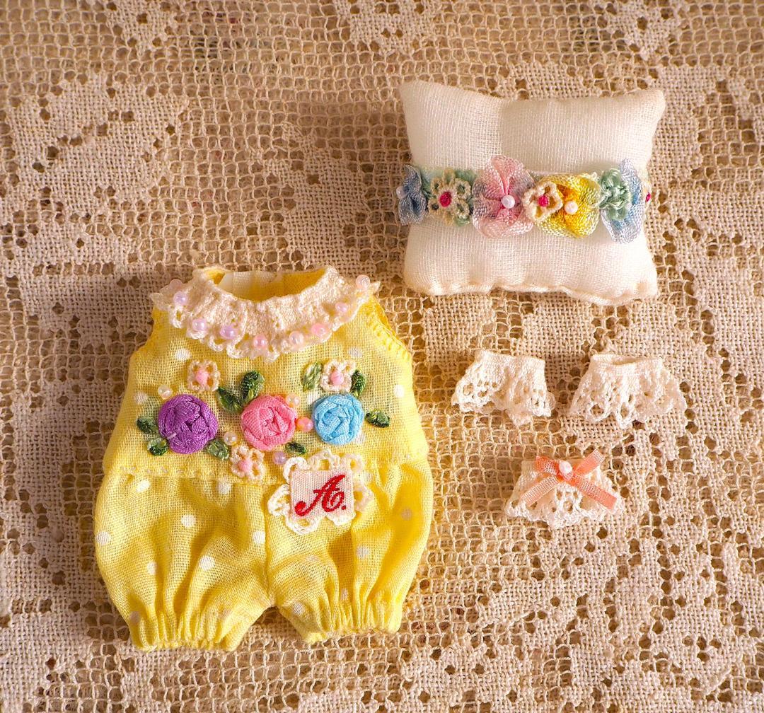 あ*こ様 lemon薔薇刺しゅうロンパース cocoriang kumukuku