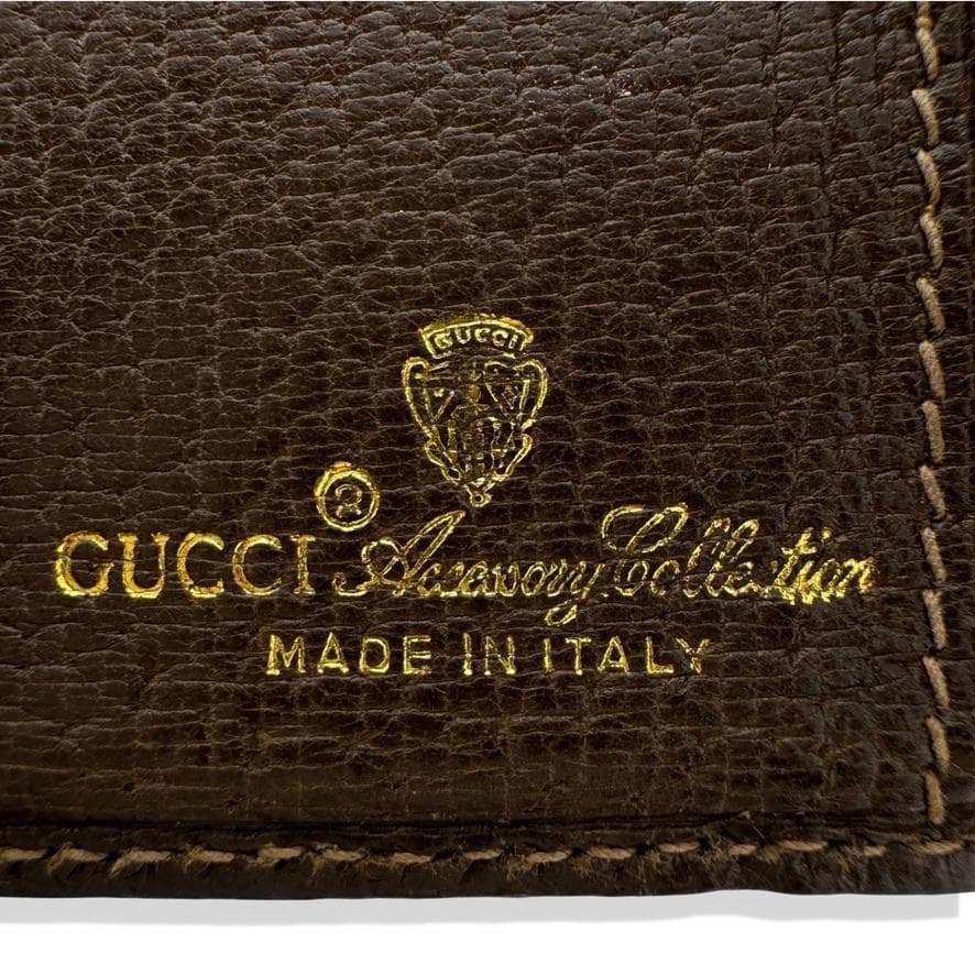 激レア　オールドグッチ　 Gucci 　財布　総柄　2つ折ミニ財布　小銭入れ有