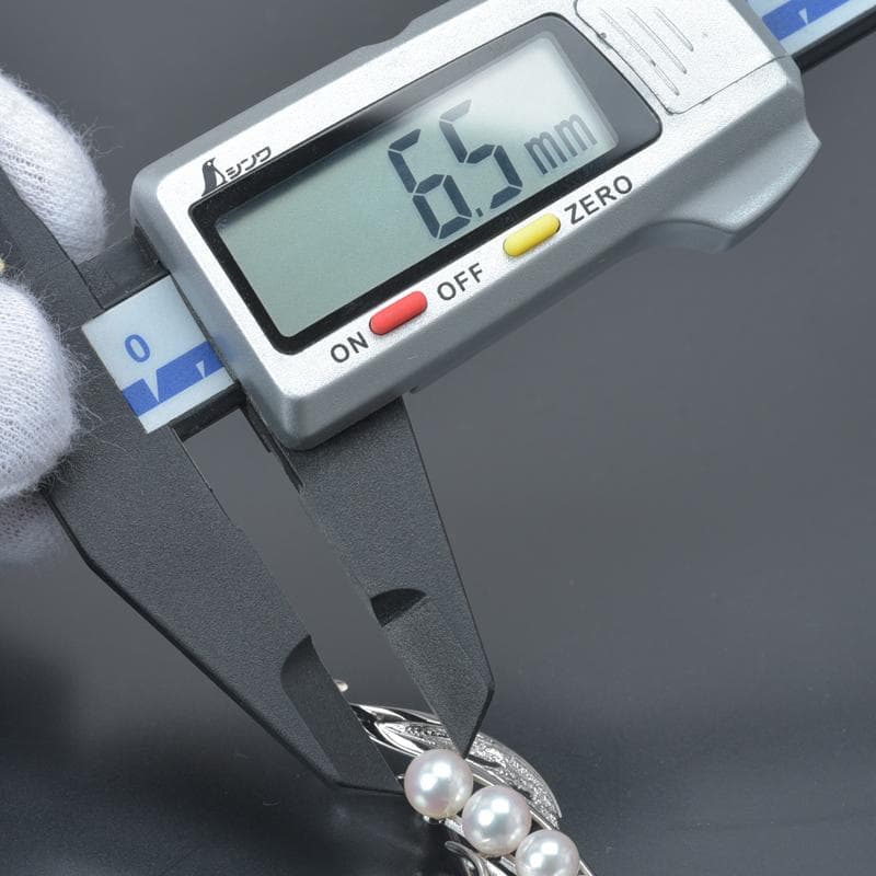 美品◇ミキモト あこや真珠 ブローチ パール6.5mm 6.7g 全長6.4cm