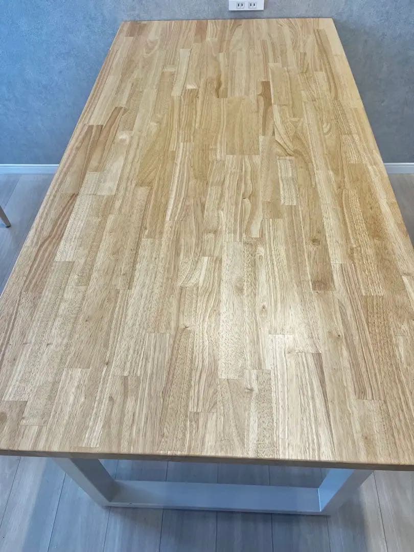 KANADEMONO デスク　ラバーウッド　ナチュラル　サンドベージュ脚