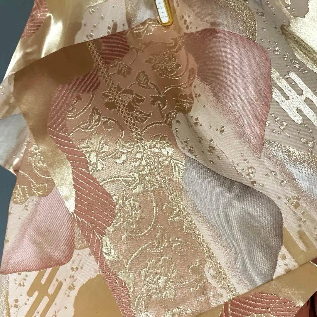 振袖フルセット　手描き友禅　桃色にグレーの古典柄は良家のお嬢様　成人式振袖　振袖