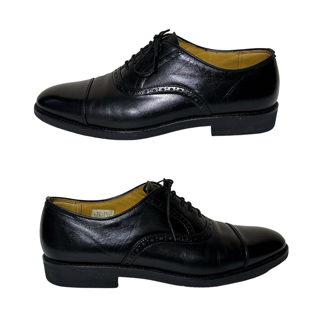 バーバリー ビジネスシューズ 革靴 革 26cm レザー ブラック メンズ 黒