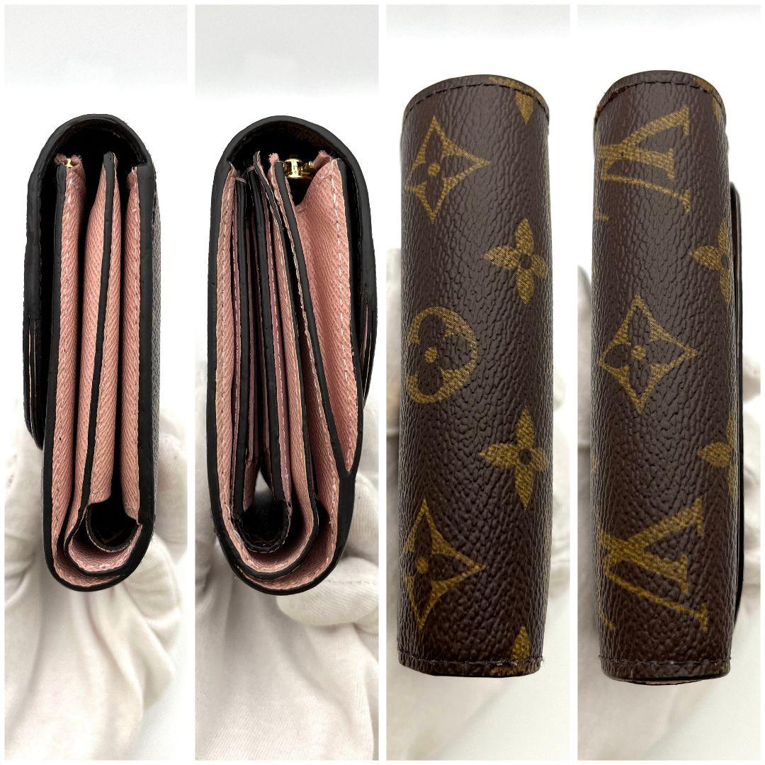 ルイヴィトン モノグラム ポルトフォイユ アリアンヌ 三つ折り財布 ローズ