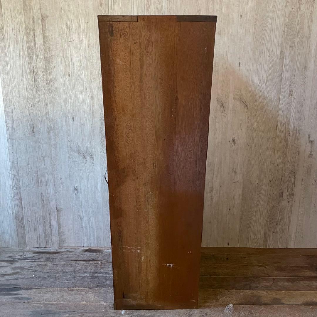 3段ガラス棚 ヴィンテージ家具 古家具 アンティーク キャビネット ガラスケース