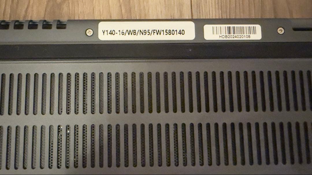 【ジャンク】Y-140-16ノートPC 512GB SSD CPU N95