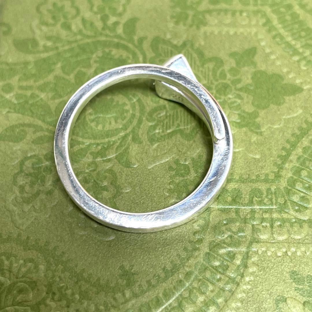 GUCCIグッチ 釘モチーフ　スネークリング　ネイル　20号　ポーチ付属