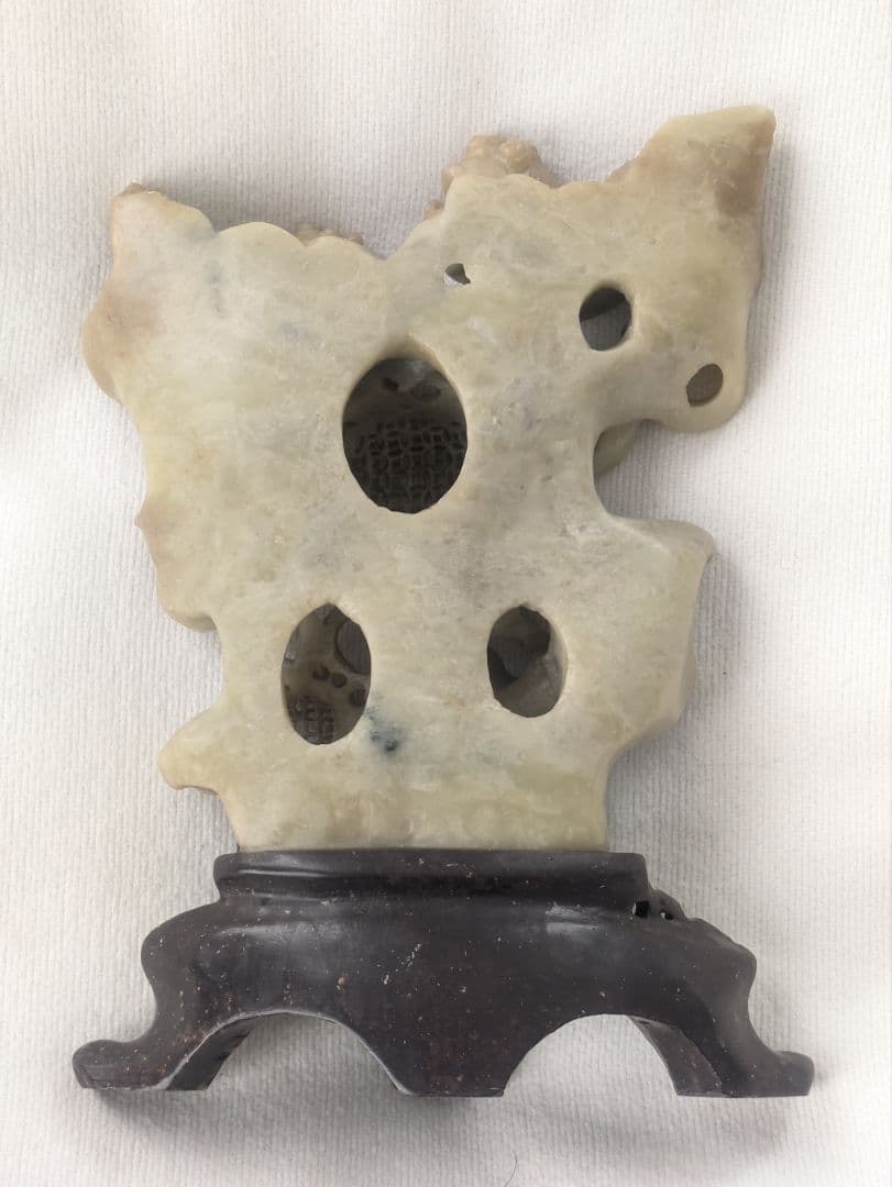 獅子彫刻 　天然石 青田石 骨董彫刻 置物 アンティーク