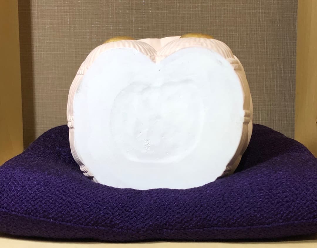 京焼・清水焼　初代 村田陶苑 作　色絵　招福 大黒天像　共箱　無傷。