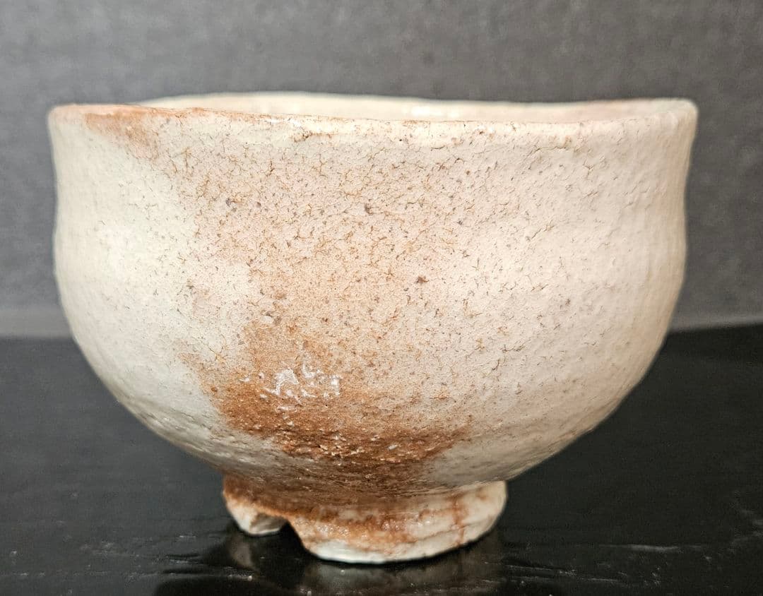 萩焼　陶勝庵　永久勝斎 造　萩焼　雨漏り手　茶碗　共箱　共布　栞附属　茶道具