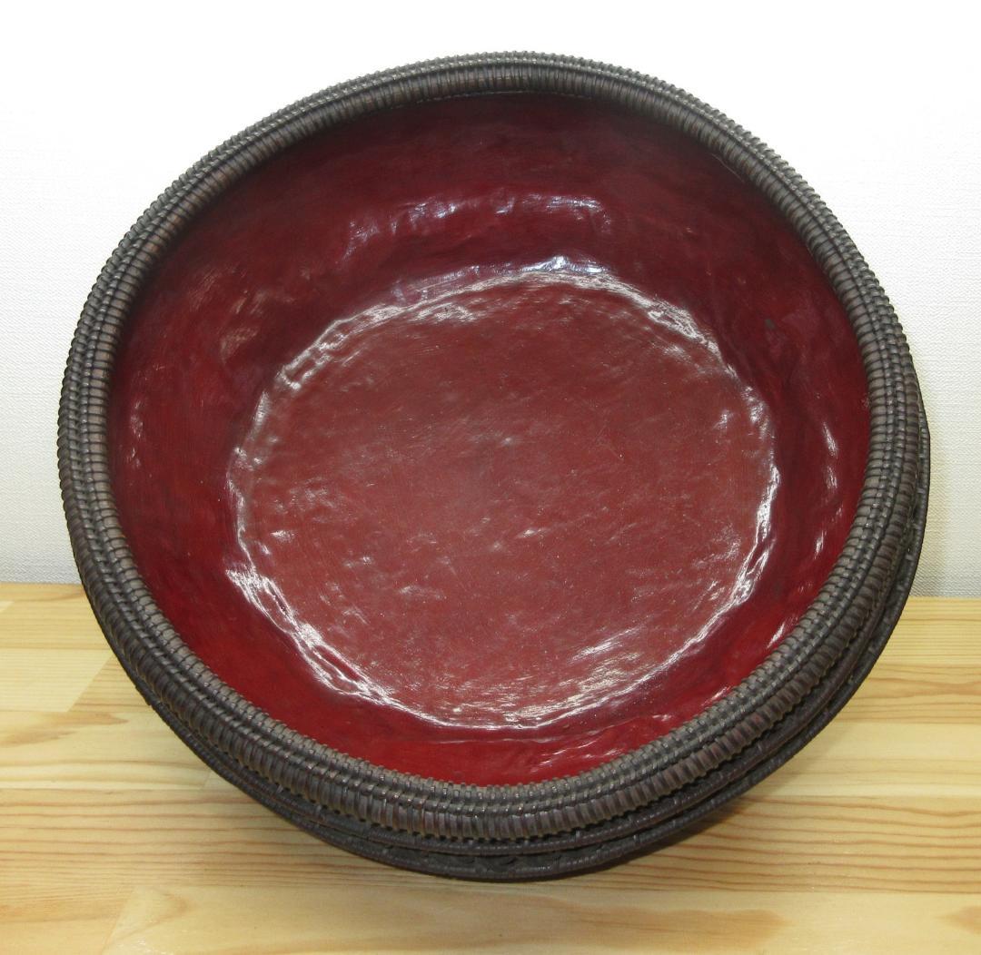 送料込【逢絢亭】茶道具 水屋道具 炭斗 唐物写 輪組炭斗 篭師 竹笠斎 共箱入り