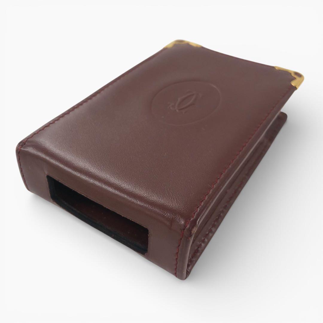 Cartier カルティエ マスト カーフレザー タバコケース シガレットケース