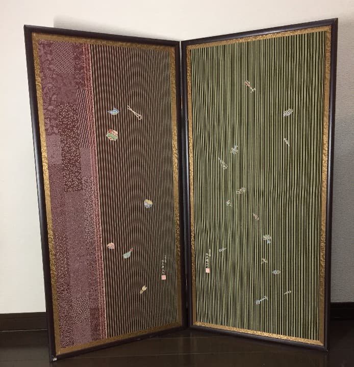 江戸小紋伝統工芸士屏風✴︎現品限り✴︎2点屏風色違い特別価格応相談✴︎ティーマット付