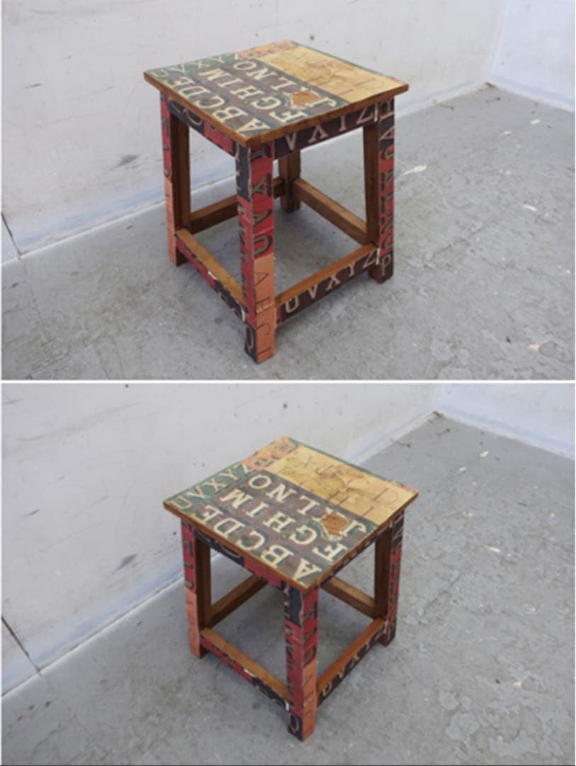 ※ Oakland　アクメファニチャー　アルファベットプリントスツール