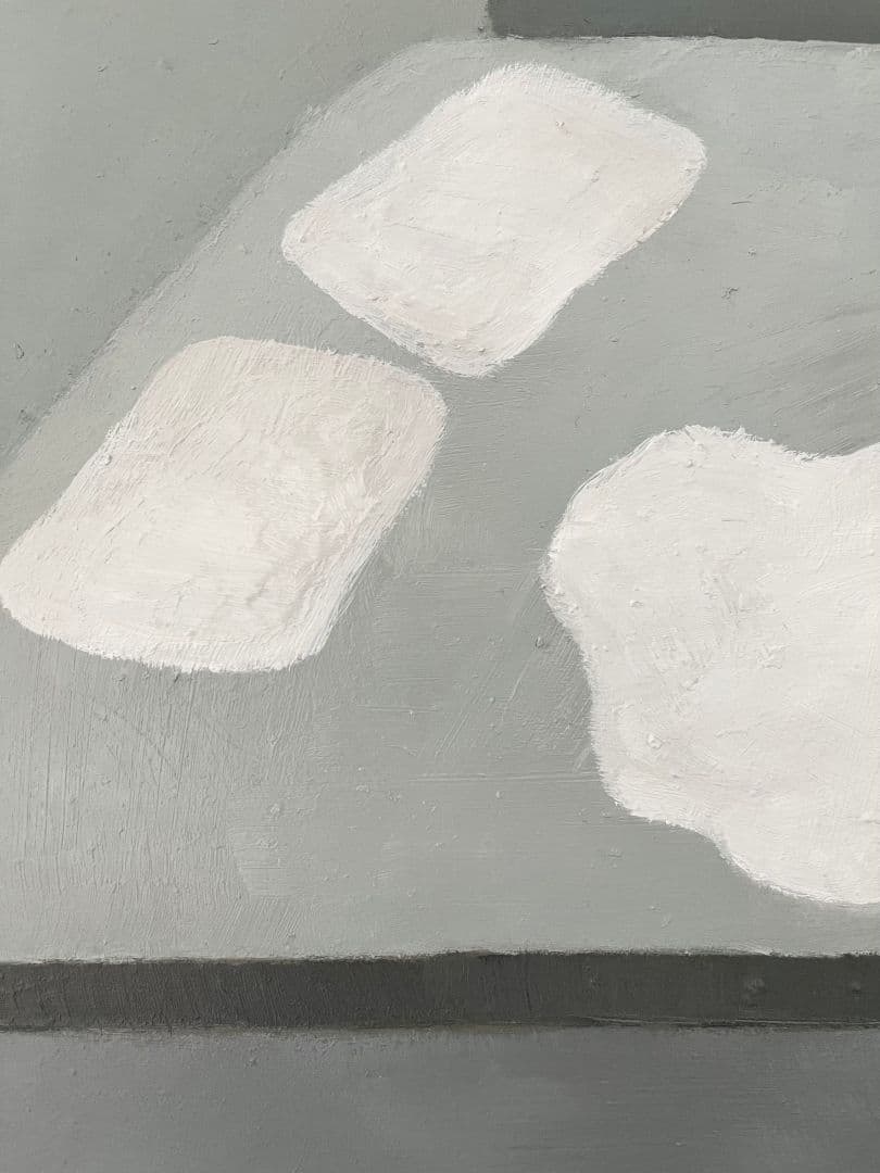 油彩画　何もない寝室